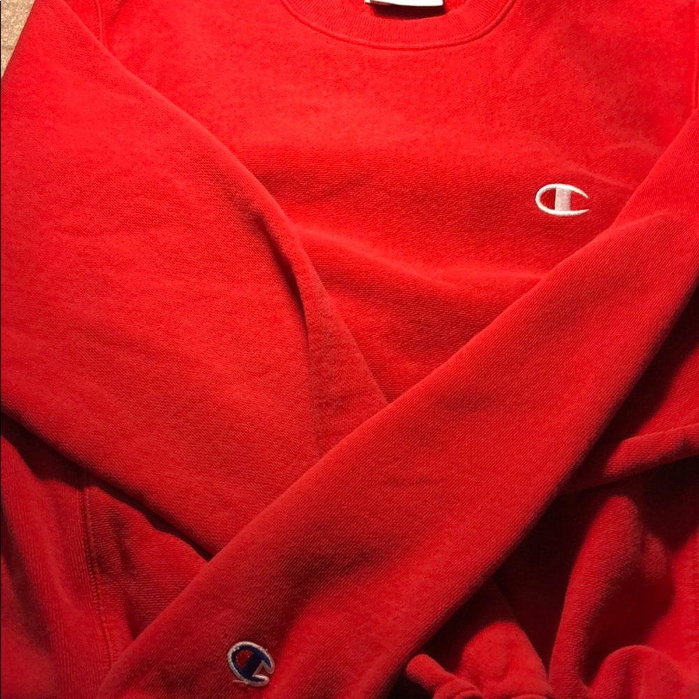 Red Champion crew neck